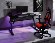 Dragi - Gaming Desk With USB - Black & Red - R&R Furniture Gallery (Fountain Valley, CA)