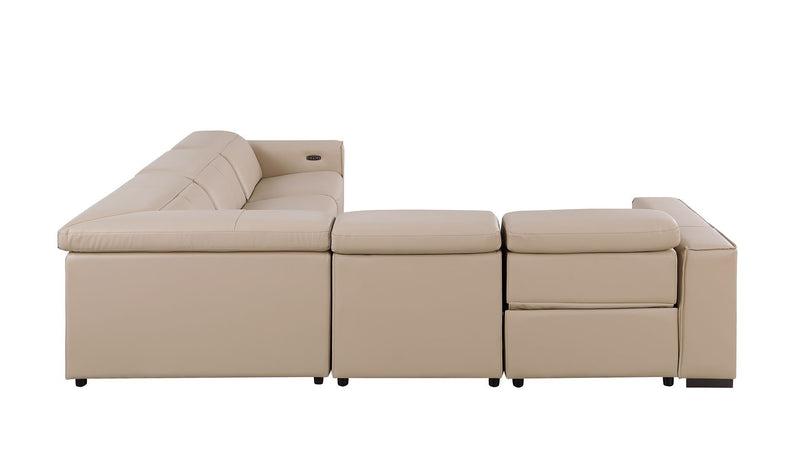 1208 - Leather Reclining Set (Sofa & Loveseat With 4 Power Recliners)