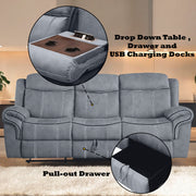 Zubaida - Sofa w/USB Dock & Console(Motion) - R&R Furniture Gallery (Fountain Valley, CA)