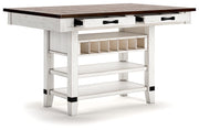 Valebeck - Rect Dining Room Counter Table With Wine Rack - R&R Furniture Gallery (Fountain Valley, CA)