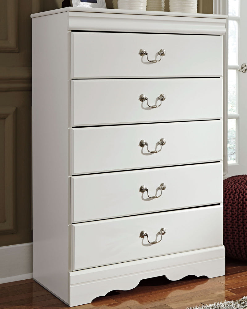 Anarasia - Five Drawer Chest - White - R&R Furniture Gallery (Fountain Valley, CA)