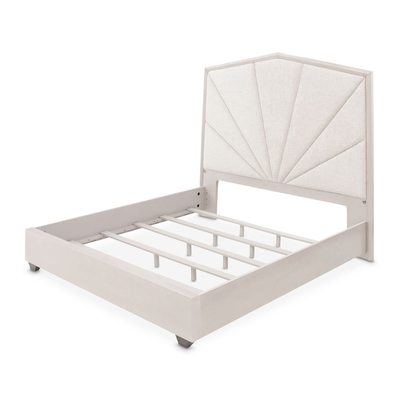 Fantosini - King Tufted Panel Bed - Silver Mist - R&R Furniture Gallery (Fountain Valley, CA)