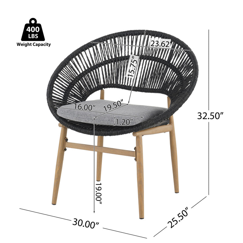 Cyril - Outdoor Papasan Style Dining Chair (Set of 2) - R&R Furniture Gallery (Fountain Valley, CA)