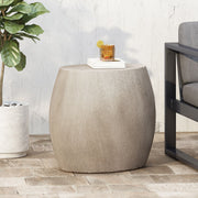 Outdoor oval-shaped side table by Noble House, featuring a sleek design with a smooth surface and sturdy legs.