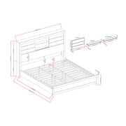 Soluto - Bed With Bookcase Headboard - R&R Furniture Gallery (Fountain Valley, CA)