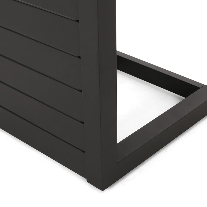 Aluminum Outdoor C - Shaped Side Table For Patio - R&R Furniture Gallery (Fountain Valley, CA)