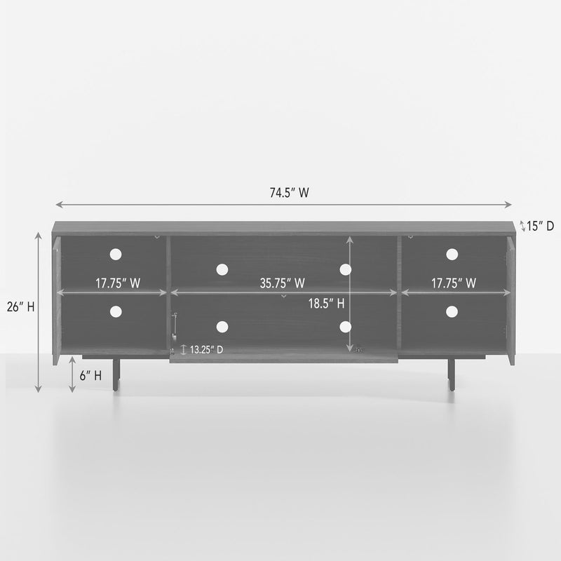 Adeline - 3 Door TV Console - R&R Furniture Gallery (Fountain Valley, CA)