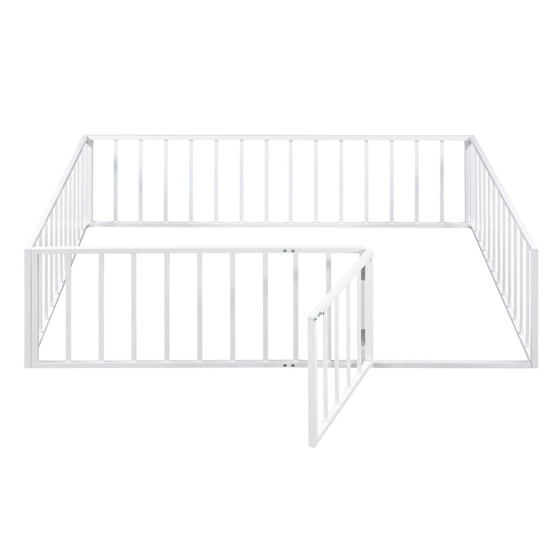 Metal Floor Bed Frame With Fence And Door - R&R Furniture Gallery (Fountain Valley, CA)