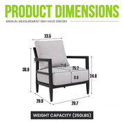 Outdoor lounge chair by Life Outside with black Ember frame and Sunbrella Cast cushion, weather-resistant and stylish for outdoor use.
