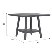Counter Height Dining Table With Tapered Base And Lazy Susan - Gray - R&R Furniture Gallery (Fountain Valley, CA)
