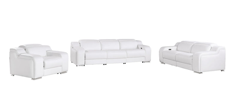 1116 - 6-Piece Modular Power Reclining Sofa, Loveseat & Chair Set In With 6 Power Recliners & Power Headrests