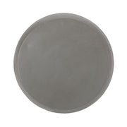White cylindrical outdoor side table by Noble House, featuring a sleek design perfect for patio or garden use.
