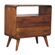 Curved Charm Console - Brown - R&R Furniture Gallery (Fountain Valley, CA)
