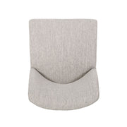 Pair of Noble House modern dining chairs with durable fabric upholstery and sturdy wooden frames, set of two.