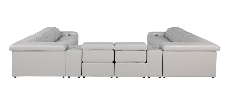 1116 - 10-Piece U-Shaped Sectional Sofa In With 4 Power Recliners & Power Headrests