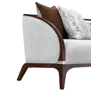 Houston - Sofa - Pebble / Walnut - R&R Furniture Gallery (Fountain Valley, CA)