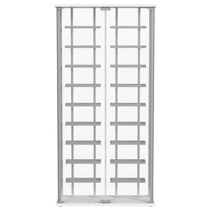 Wine Storage LED Curio Cabinet - Chrome