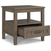 Lev - End Table With Bottom Drawer - Smoky Brown - R&R Furniture Gallery (Fountain Valley, CA)