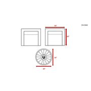 Rattan Patio Set With Comfortable Cushions And Fire Pit - R&R Furniture Gallery (Fountain Valley, CA)