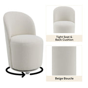 Hollis - Side Chair (Set of 2) - Beige Boucle - R&R Furniture Gallery (Fountain Valley, CA)