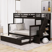 Bunk Bed With Twin Size Trundle, Storage And Guard Rail For Bedroom - R&R Furniture Gallery (Fountain Valley, CA)