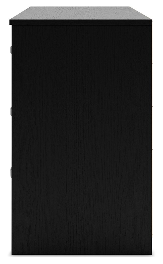 Finch - Six Drawer Dresser - 29'' Height - Black - R&R Furniture Gallery (Fountain Valley, CA)