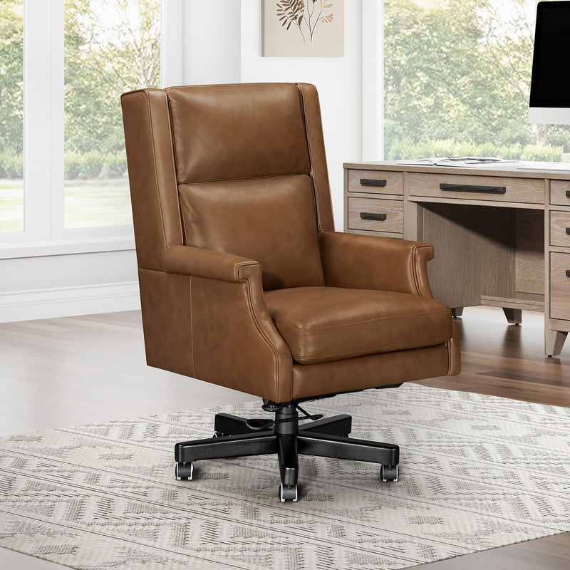 Dc132 - Leather Desk Chair - R&R Furniture Gallery (Fountain Valley, CA)