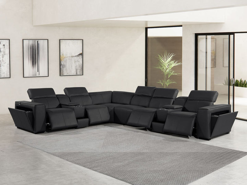 1224 - 8-Piece U-Shaped Sectional Sofa In With 4 Power Recliners & Power Headrest
