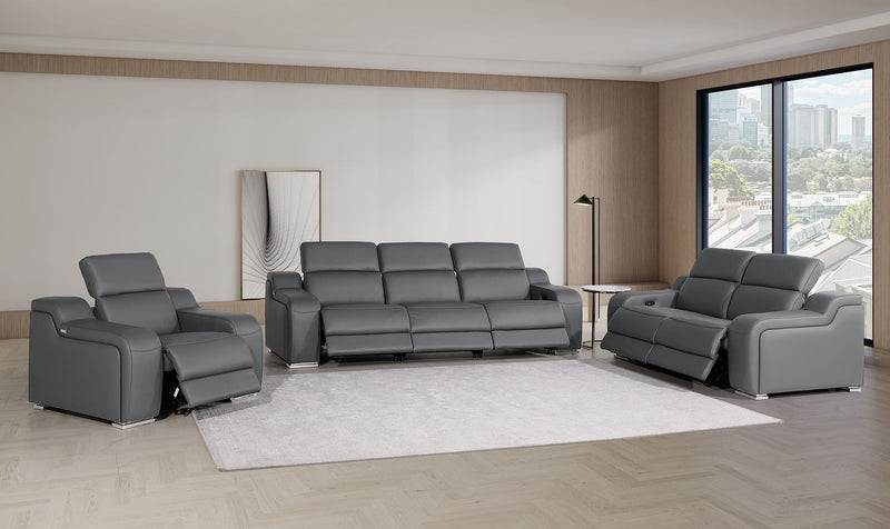 1116 - 6-Piece Modular Power Reclining Sofa, Loveseat & Chair Set In With 6 Power Recliners & Power Headrests