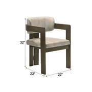 Destin - Side Chair - Light Gray Fabric & Walnut - R&R Furniture Gallery (Fountain Valley, CA)