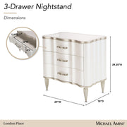 London Place - Nightstand - Creamy Pearl - R&R Furniture Gallery (Fountain Valley, CA)