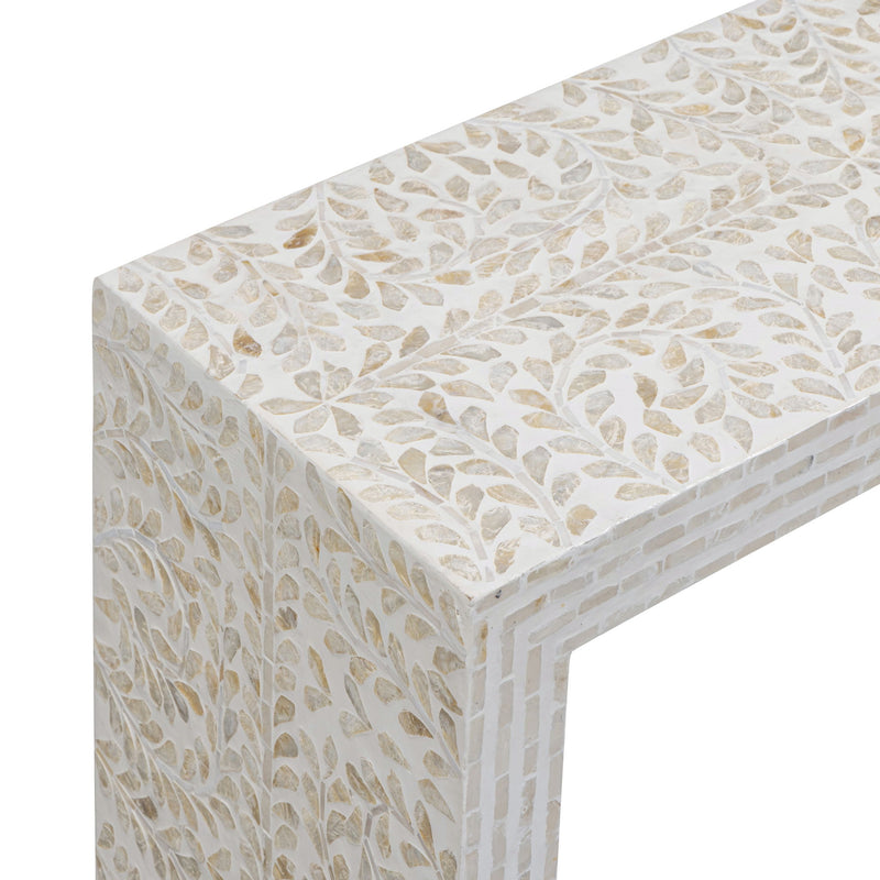 Cyprus - Capiz Shell Console Table - Cream - R&R Furniture Gallery (Fountain Valley, CA)