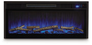 Entertainment Accessories - Fireplace Insert With Faux Birch Log Set - Black - R&R Furniture Gallery (Fountain Valley, CA)