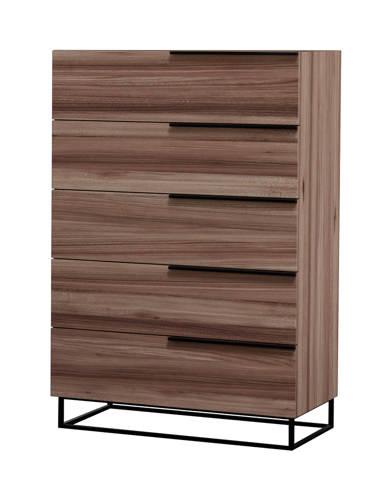 Matteo Italian Modern Walnut Chest — view 4
