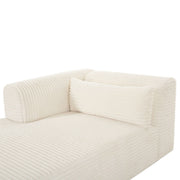Tarra - Fluffy Oversized Corduroy Modular Chaise - R&R Furniture Gallery (Fountain Valley, CA)