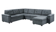 Isla - Fabric Sectional Sofa With Ottoman - R&R Furniture Gallery (Fountain Valley, CA)