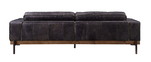 Silchester - Sofa - Antique Ebony Top Grain Leather - R&R Furniture Gallery (Fountain Valley, CA)