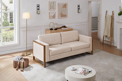 Modern Sofa With Solid Wood Legs, 3 Seater - R&R Furniture Gallery (Fountain Valley, CA)