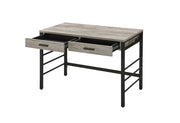 Disho - Writing Desk With USB - Light Weathered Oak & Black - R&R Furniture Gallery (Fountain Valley, CA)