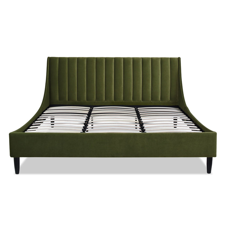 Aspen - Vertical Tufted Modern Headboard Platform Bed Set - R&R Furniture Gallery (Fountain Valley, CA)