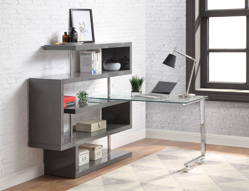 Buck II - Writing Desk With Bookshelf - R&R Furniture Gallery (Fountain Valley, CA)