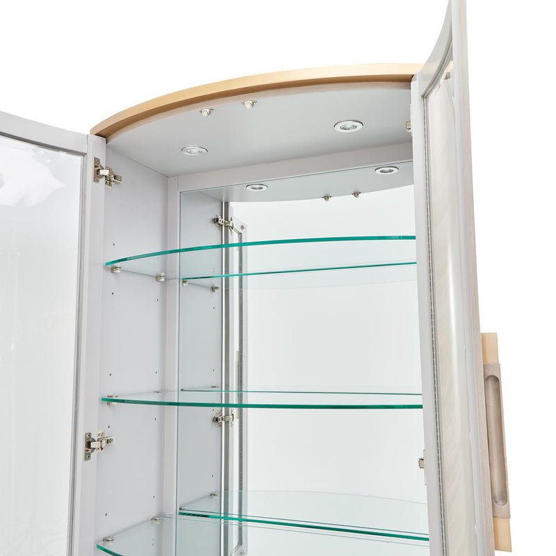 St. Charles - Display Cabinet - Dove Gray - R&R Furniture Gallery (Fountain Valley, CA)