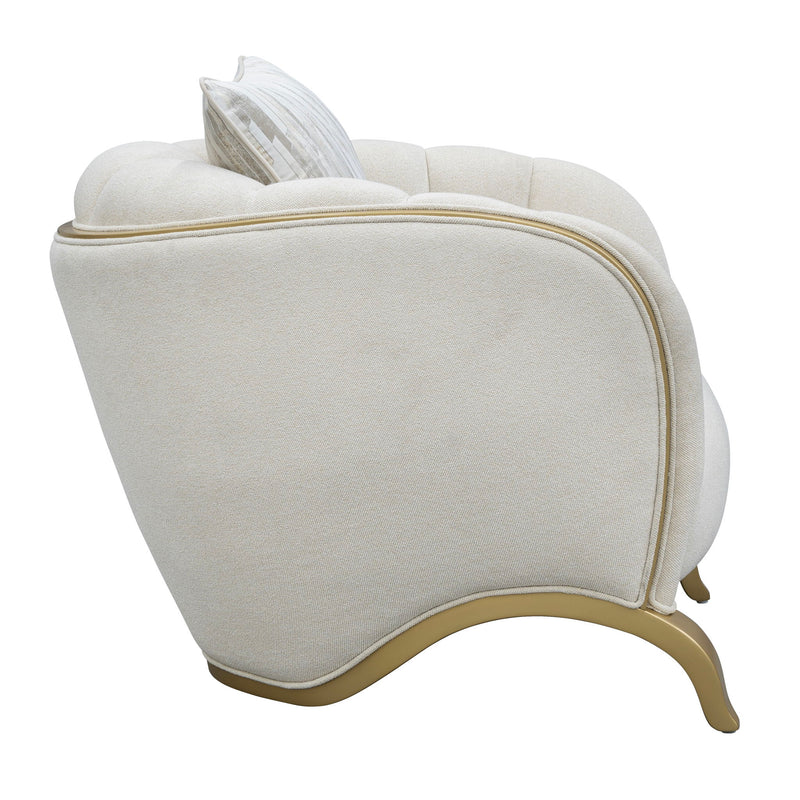 Scotts Square - Matching Chair - Cornsilk / Light Champagne - R&R Furniture Gallery (Fountain Valley, CA)