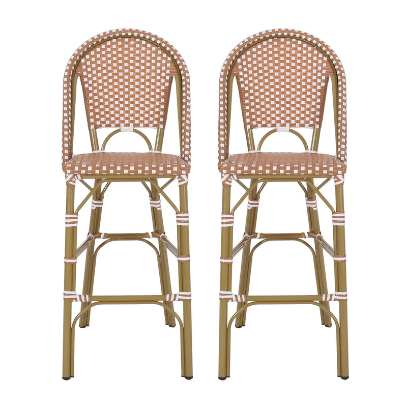 Outdoor Pe Rattan French Barstool Set - R&R Furniture Gallery (Fountain Valley, CA)