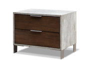 Eastern King Conner Modern Dark Walnut & Concrete Bedroom Set — view 3