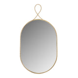 Ravina - Oval Wall Mirror - Braided Brass - R&R Furniture Gallery (Fountain Valley, CA)