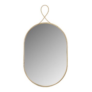 Ravina - Oval Wall Mirror - Braided Brass - R&R Furniture Gallery (Fountain Valley, CA)