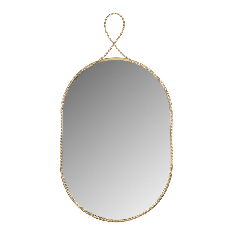 Ravina - Oval Wall Mirror - Braided Brass - R&R Furniture Gallery (Fountain Valley, CA)