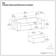 Rex - Handcrafted Sectional Sofa And Ottoman - R&R Furniture Gallery (Fountain Valley, CA)