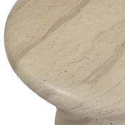 Hyre - Indoor / Outdoor Concrete Side Table - Faux Travertine - R&R Furniture Gallery (Fountain Valley, CA)